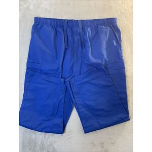 Landau NEW Mens Scrub Pants Royal Blue Draw String  XXL 7 Pockets